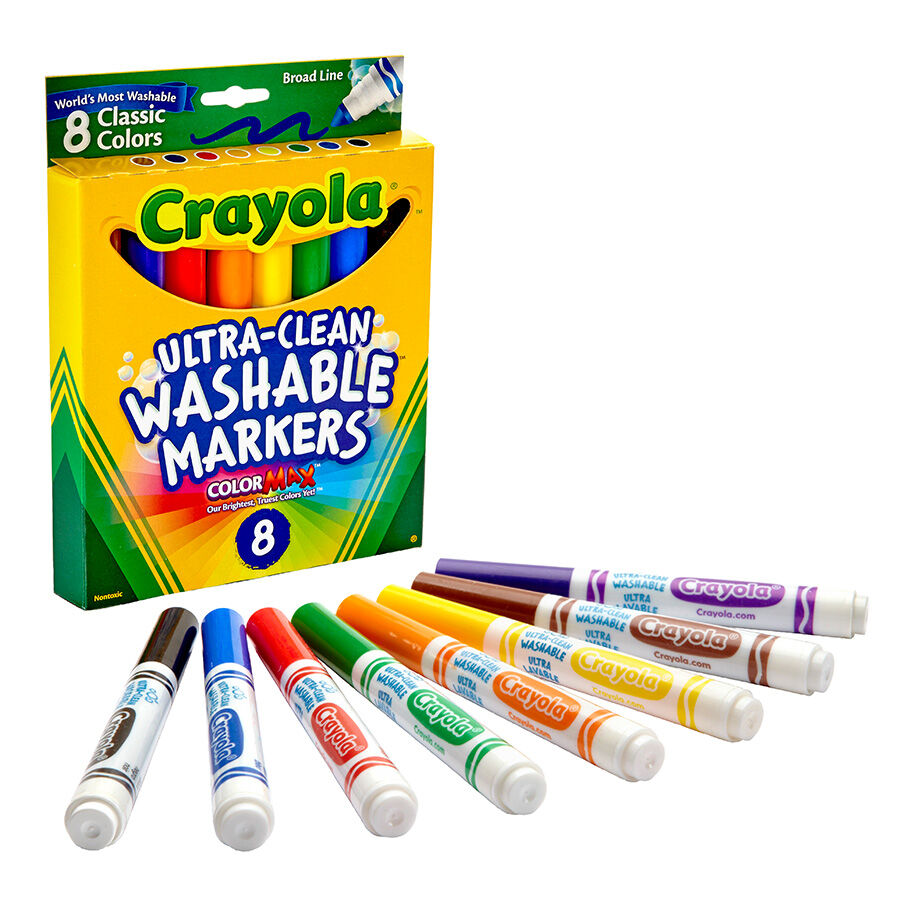 Crayola 8 Ct Classic Broad Line Washable Marker | Toys