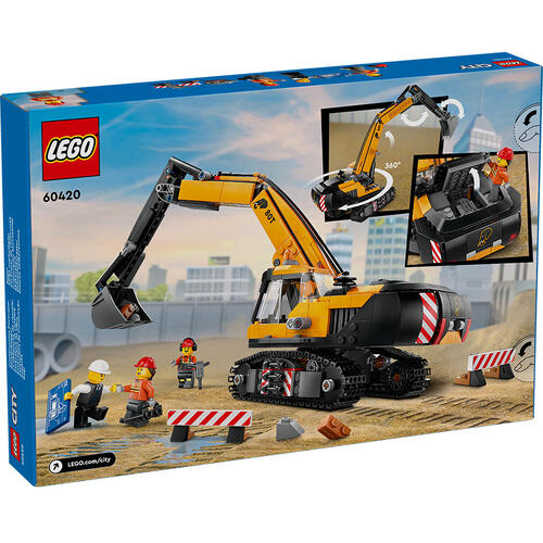 LEGO City Yellow Construction Excavator 60420