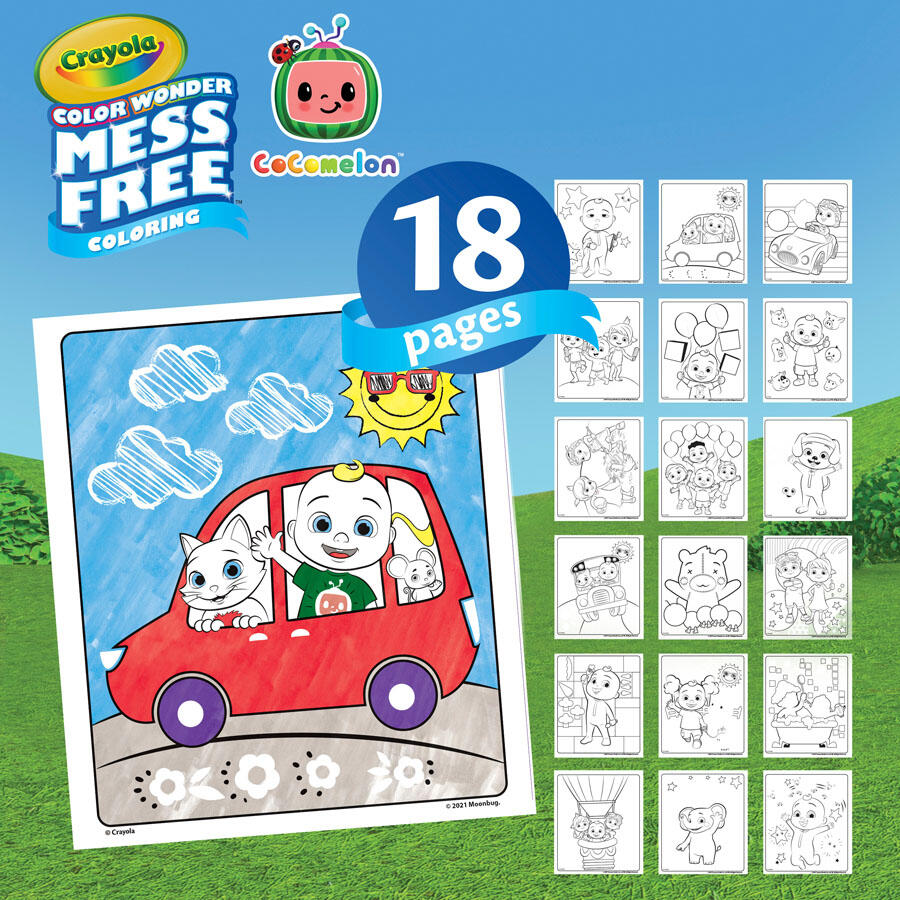 Crayola Color Wonder Mess Free Cocomelon Coloring Set, Gifts for