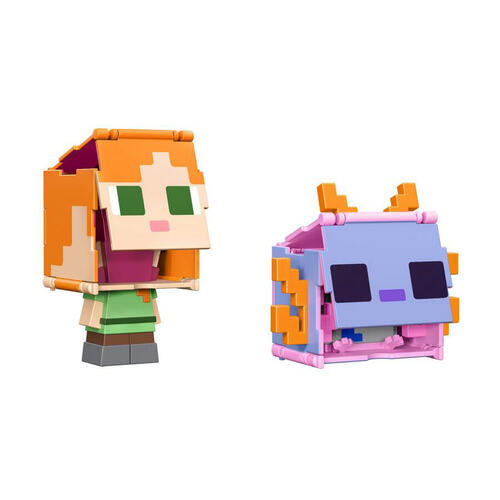 Minecraft Flippin Figures 2-Pack Alex & Axolotl