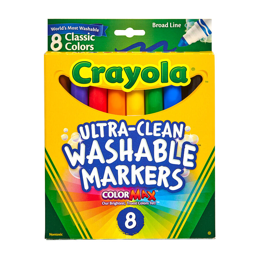 Crayola 8 Ct Classic Broad Line Washable Marker | Toys